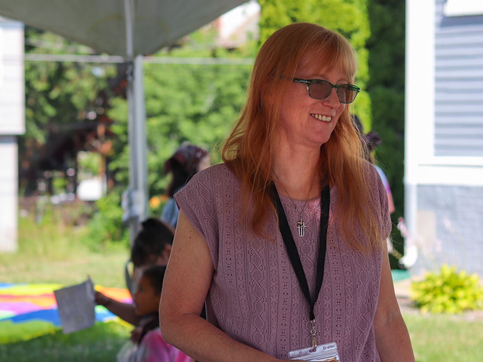 A LifeChurch volunteer at a community outreach event